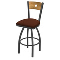 Holland Bar Stool Co 25" Swivel Counter Stool, Pewter Finish, Med Back, Rein Adobe Seat 83025PWMedMplB023